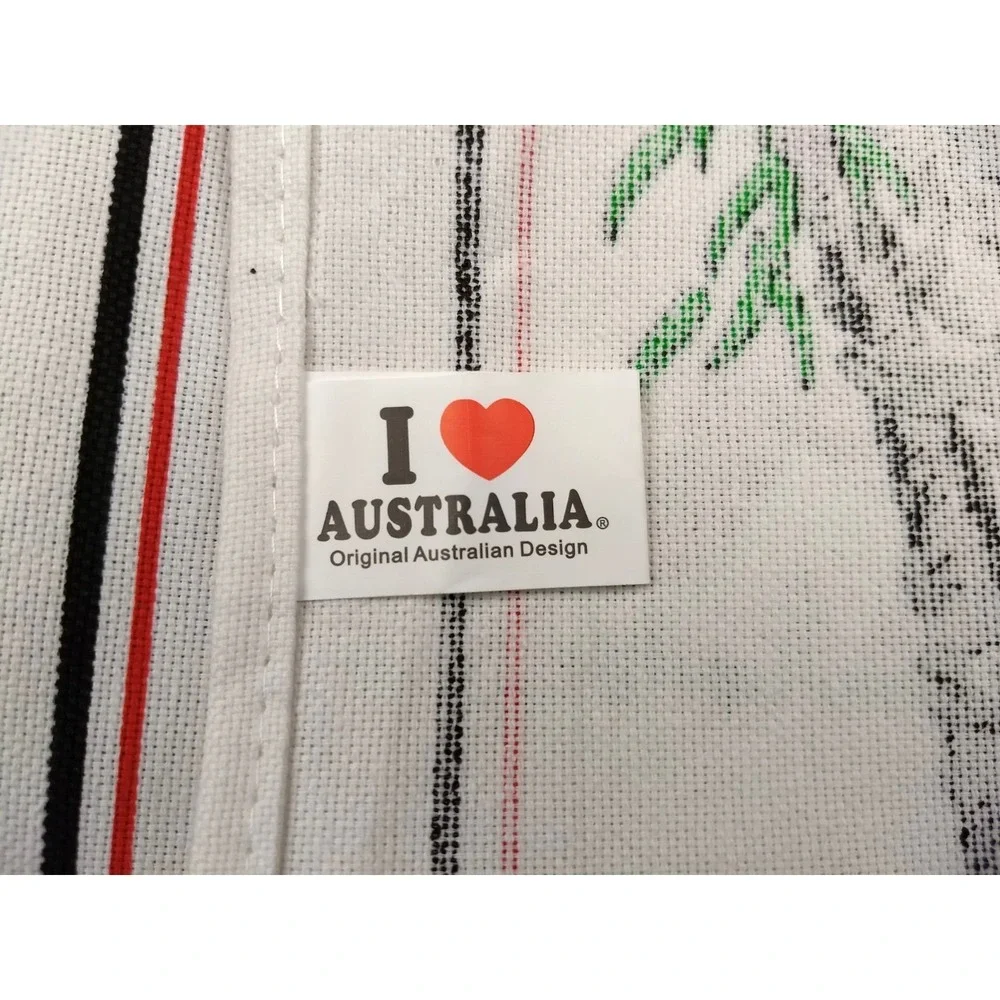 Kitchen Tea Towel Lot of 3 Australia Souvenir 100% Cotton Map Flag Koala Bear